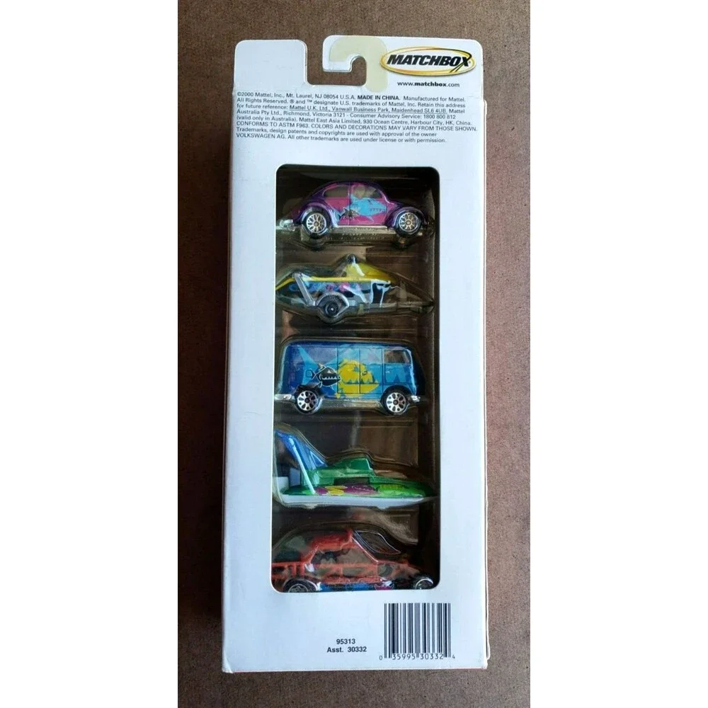 2000 Matchbox WINGS 'N WATER 5-PACK GIFT SET Collector #95315 1:64 VW Panel Bug